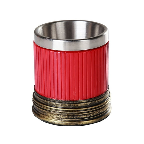 Ebros Novelty Shotgun Casing Bullet 12 Gauge Shot Glass 2oz Stainless Steel Liner