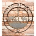 thumbnail image 1 of Ebros Oversized 24" Galvanized Metal Circle Wall Decor Praying Cowboys God Bless, 1 of 6