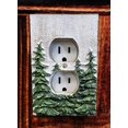 Ebros Pack of 2 Rustic Pine Trees Forest Wall Electrical Switch Outlet