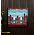 Ebros Pack of 2 Southwestern Desert Cactus Wilderness Design Vinyl
