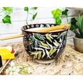 thumbnail image 1 of Ebros Pack Of 2 Night Willow Floral Bamboo Ramen Noodles Soup Bowl Chopsticks, 1 of 6