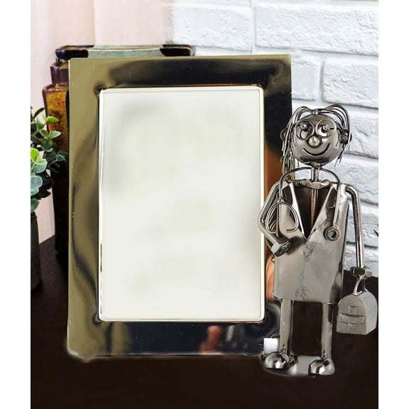 Ebros Physician Doctor Metal Sculpture 5"X7" Picture Vertical Horizontal Frame