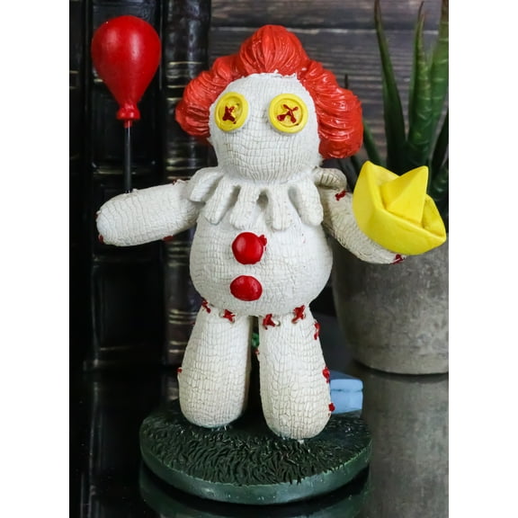 Ebros Pinheadz Monster with Voodoo Stitches Figurine 4.25"H (Pennywise Clown It)