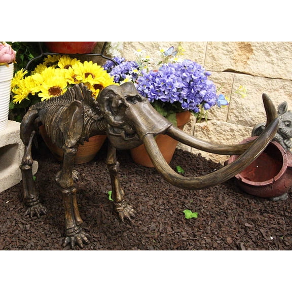 Ebros Prehistoric Elephant Jurassic Era Woolly Mammoth Fossil Skeleton 30"L