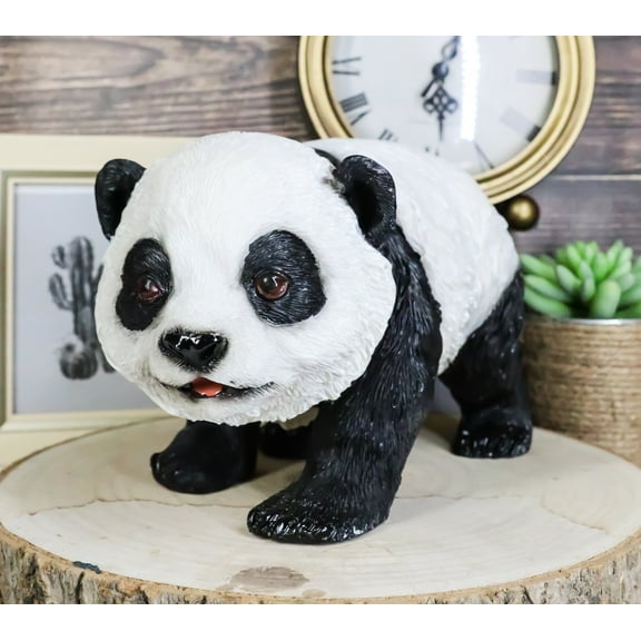 Ebros Realistic Lifelike Adorable China Asian Baby Giant Panda Bear Statue 9" L