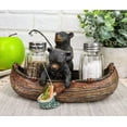 thumbnail image 1 of Ebros Rustic 2 Black Bears Fishing In Canoe Boat Salt Pepper Shakers Holder Set, 1 of 6