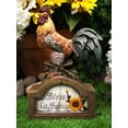 thumbnail image 1 of Ebros Rustic Country Rooster Chicken On Archway Bridge Bless This Family Sign, 1 of 6