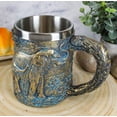 thumbnail image 1 of Ebros Safari Elephant& Calf Family Coffee Mug Textured Rustic Tree Bark Design, 1 of 7