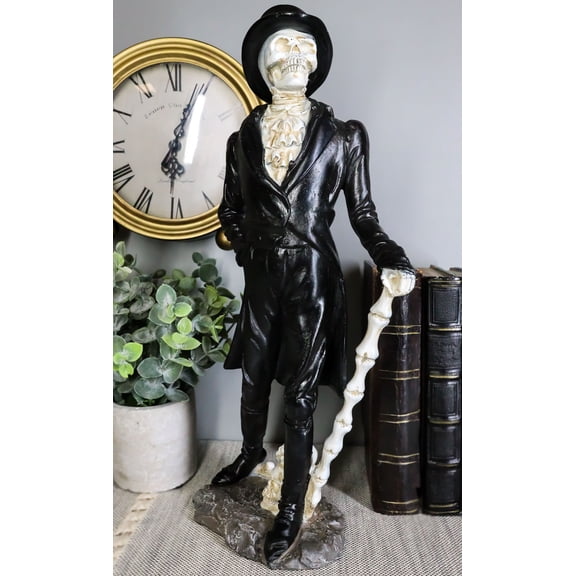 Ebros Skeleton Gentleman Groom in Steampunk Tuxedo and Top Hat Figurine 13"H