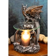 Ebros Skull Graveyard Dragon Electric Oil Burner Or Tart Warmer Statue 8.5" Tall