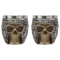 thumbnail image 1 of Ebros Skull With Battle Helmet Tea Coffee Cup Mug 8oz (2 Pieces), 1 of 7