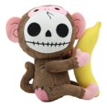 thumbnail image 1 of Ebros Small Furry Bones Skeleton Baby Monkey With Banana Plush Toy Doll 5.25" Tall Collectible Furrybones Munky Doll, 1 of 5