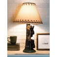 Ebros Whimsical Rustic Bear Cubs Climbing Tree Ladder Table Lamp Statue