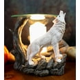 thumbnail image 1 of Ebros White Wolf Howling Electric Oil Burner Tart Warmer Statue Night Light, 1 of 7