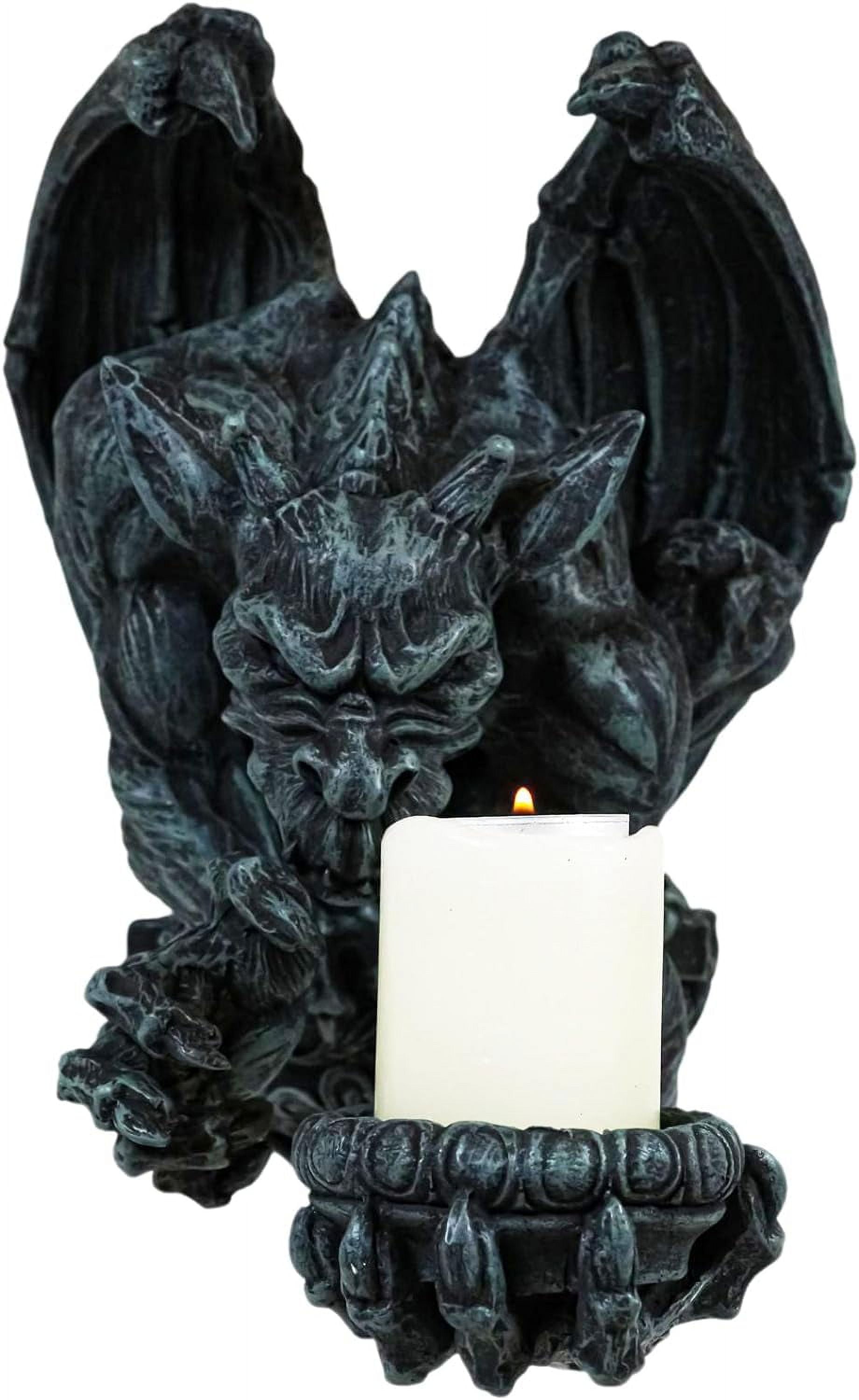 Ebros Whitechapel Manor Winged Servant Gargoyle ative Candle Holder