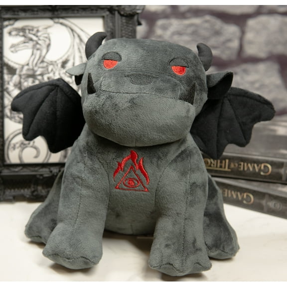 Ebros Winged Demonic Bulldog Gargoyle Chimera Eye of Horus Luxe Soft Plush Toy