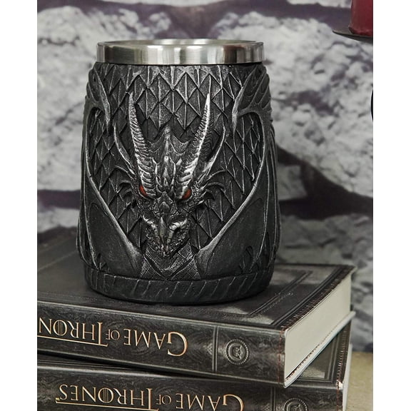 Ebros Winged Dragon Eye Of Drogon 16oz Drinking Coffee Mug Tankard Cup 6" Wide