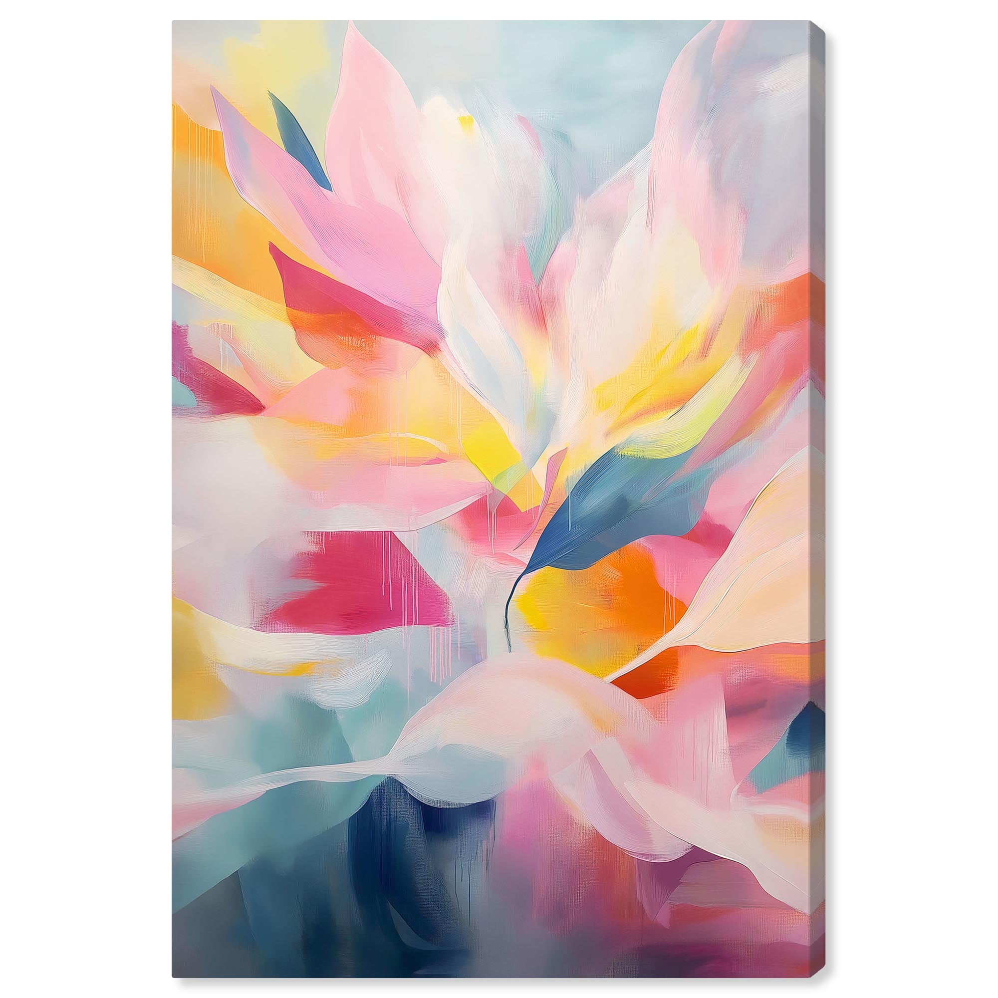 Ebullient Layers 10" x 15" Multicolor Canvas Abstract Art