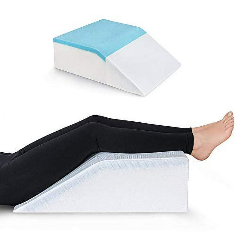 DeluxeComfort ergo Leg Bed Wedge - Leg Wedge Pillow Leg Support Pillow Leg  Lift Pillow Elevating Leg Rests - Size 6 X 20 X 24