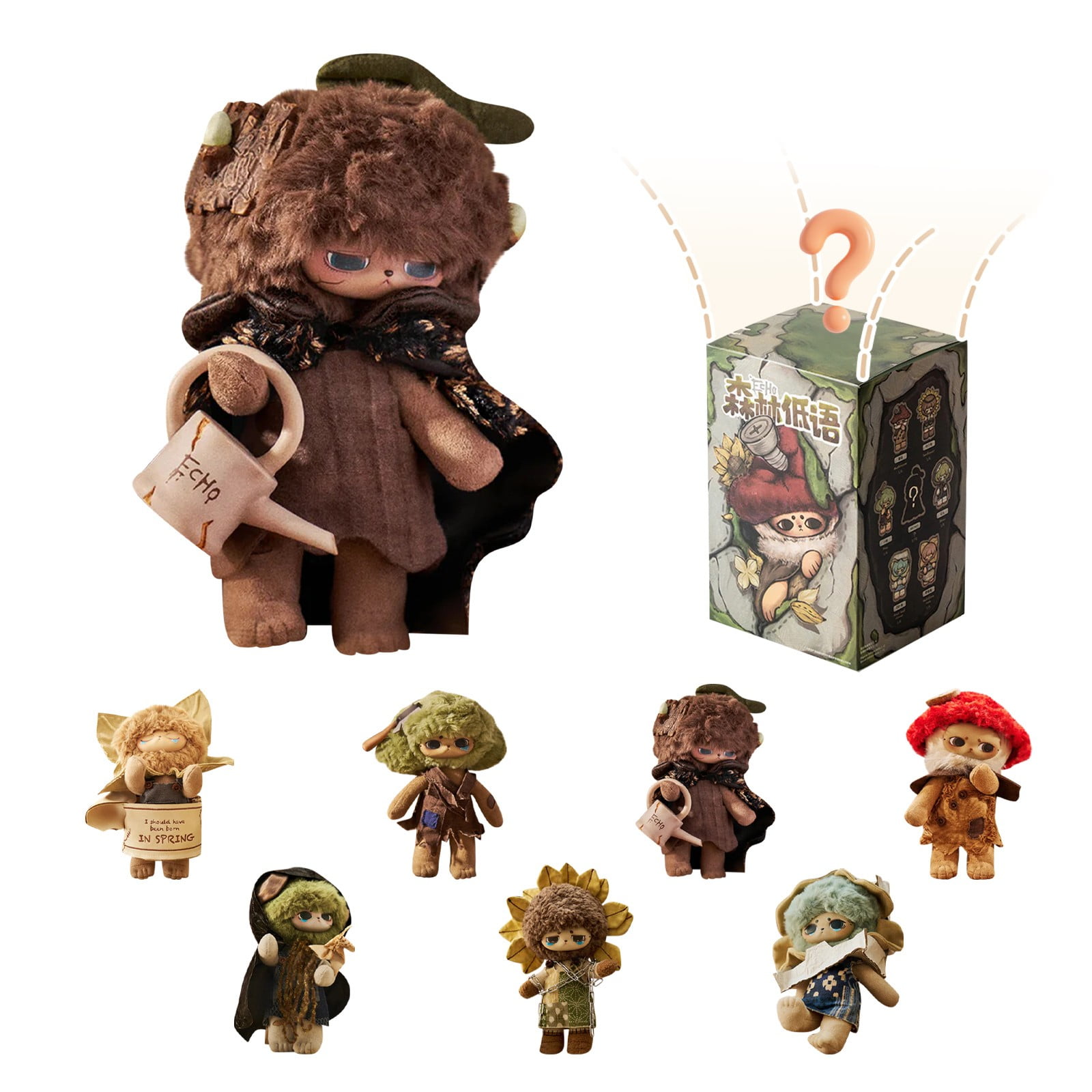 Ec-ho Forest Whispers Series Figure Doll 7-1 Random Blind Box, 7.1Inch Kawaii Mystery Surprise Box, Collectible Plush Figure Toy, Gifts for Teens & Collectors
