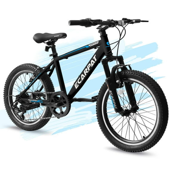 Ecarpat 20 inch Kids Mountain Bike for Boys Girls 6-13 Years Old, All Terrain Mountain Bicycles, Mountain Bikes 7-Speed with Mechanical Disc Brakes Front Suspension, Gift for Boys and Girls