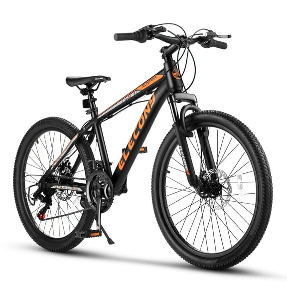 Ecarpat 24 inch Mountain Bike 21 Speed Disc Brake Front Suspension Youth Boys Girls Adult Bike