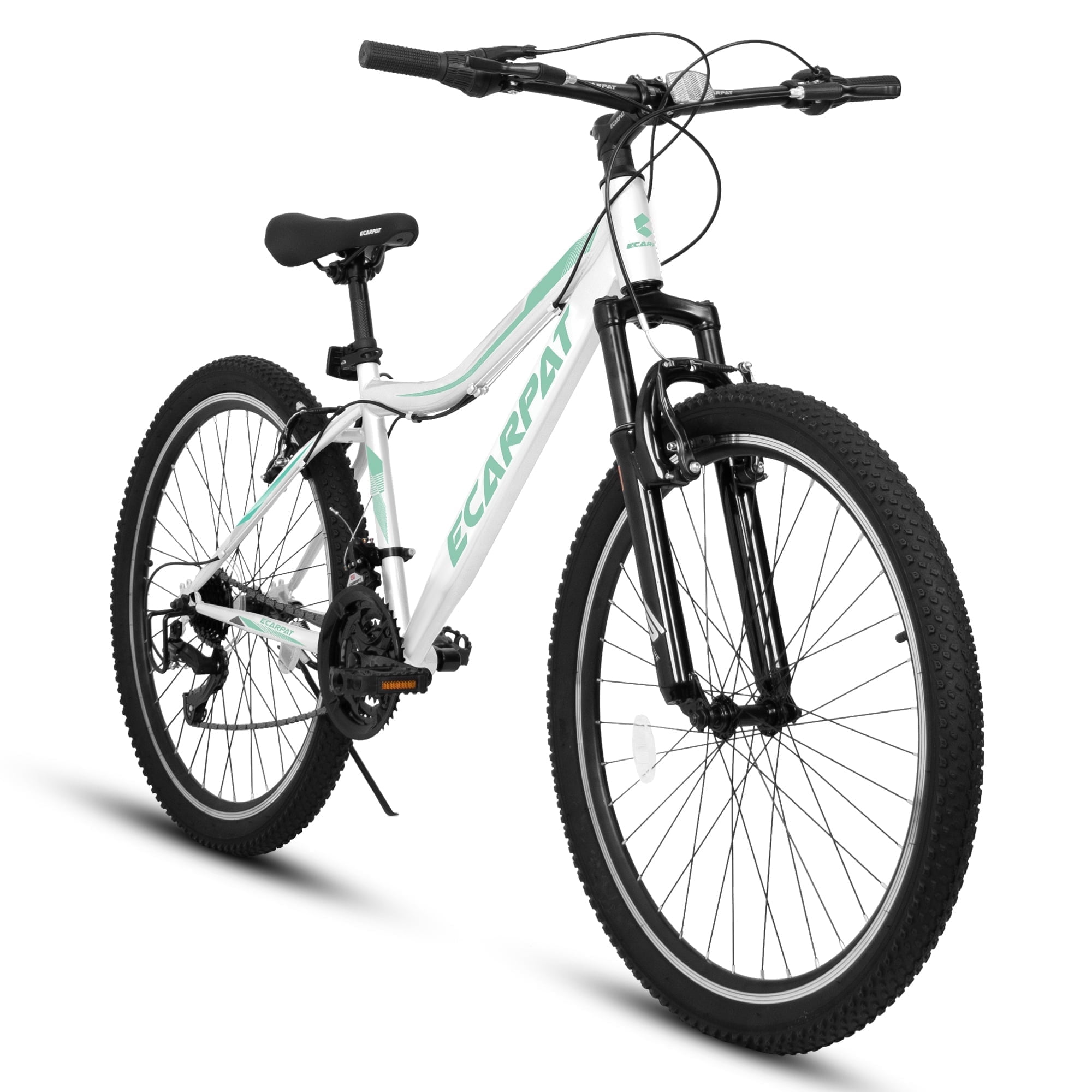 26 Inch Mountain Bike, 21-Speed V-Brake, Front Suspension, Carbon Steel Frame Mountain Bike For Teenagers Girls Women Bicycles