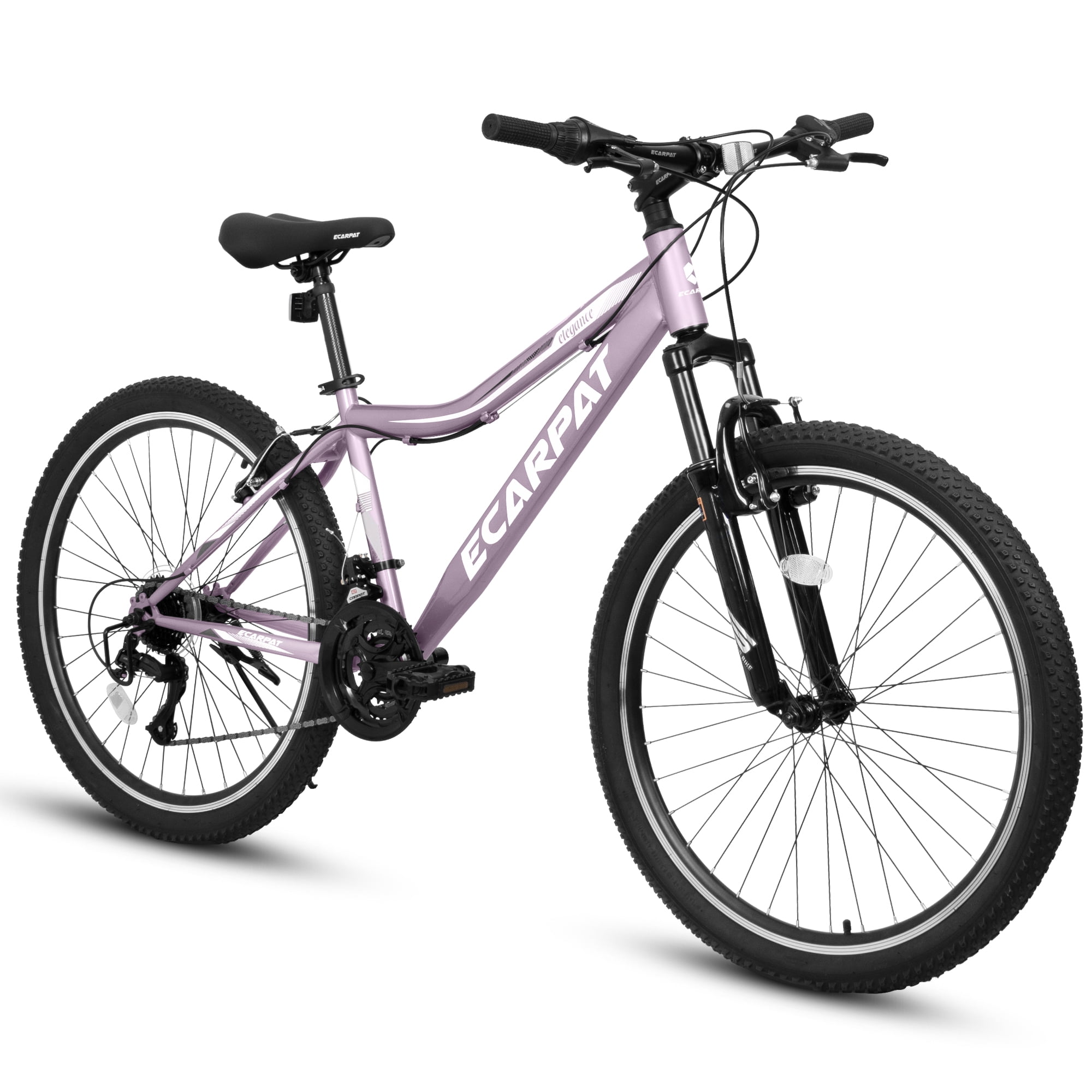 26 Inch Mountain Bike, 21-Speed V-Brake, Front Suspension, Carbon Steel Frame Mountain Bike For Teenagers Girls Women Bicycles