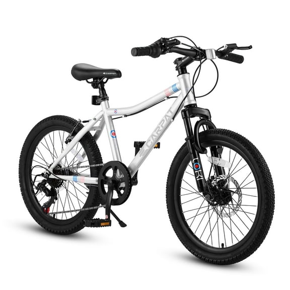 Ecarpat Boys Kids' 20" Steel Mountain Bike, White/Black
