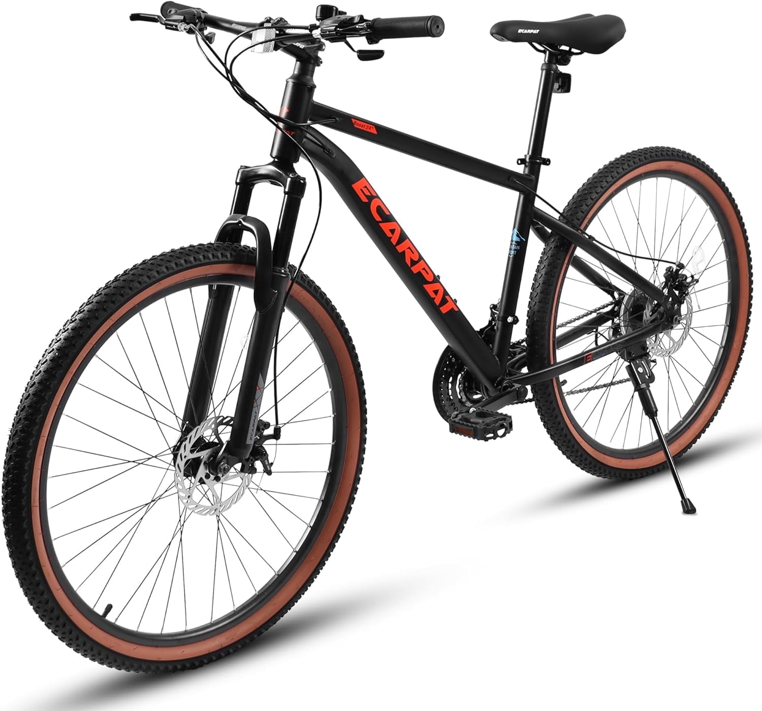 Ecarpat 24 Inch Teen s Mountain Bike 21 Speed Carbon Steel Frame City to Snow Trail Walmart