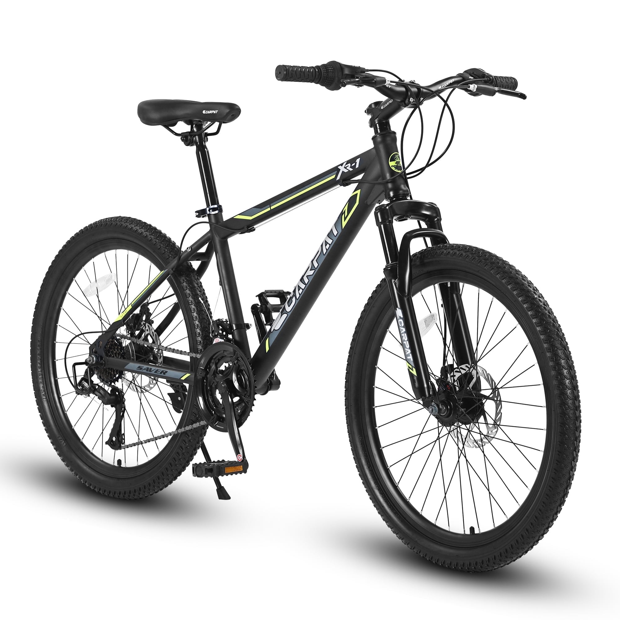 Ecarpat 24-Inch Mountain Bike with Shimano 21-Speed, Steel Frame