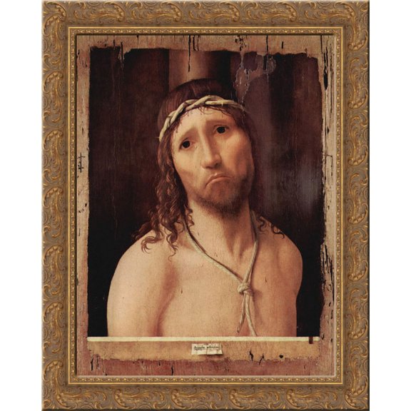 Ecce Homo 20x24 Gold Ornate Wood Framed Canvas Art by Messina, Antonello da