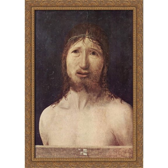Ecce Homo 28x40 Large Gold Ornate Wood Framed Canvas Art by Antonello da Messina