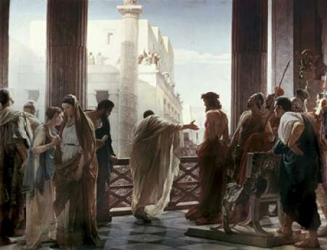 Ecce Homo Canvas Art - Antonio Ciseri (18 x 24)