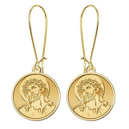 Ecce Homo Earrings - 15mm - 14K Yellow Gold