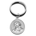 thumbnail image 1 of Ecce Homo Jesus Religious Engravable Keychain - 1 1/4 Inch X 1 1/4 Inch Round - Gold Plated, 1 of 1