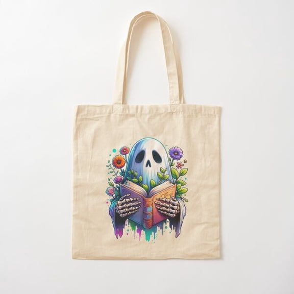 Eccentric Art Collection On Ghost Cotton Tote Bag Canvas Tote Bag, Family Gift For Mother, Her