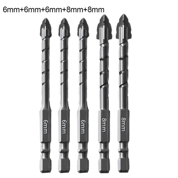 Eccentric Drill Bit Pack of 5 Perfectly Crafted for Accurate Drilling in Various Materials Including Glass Tiles