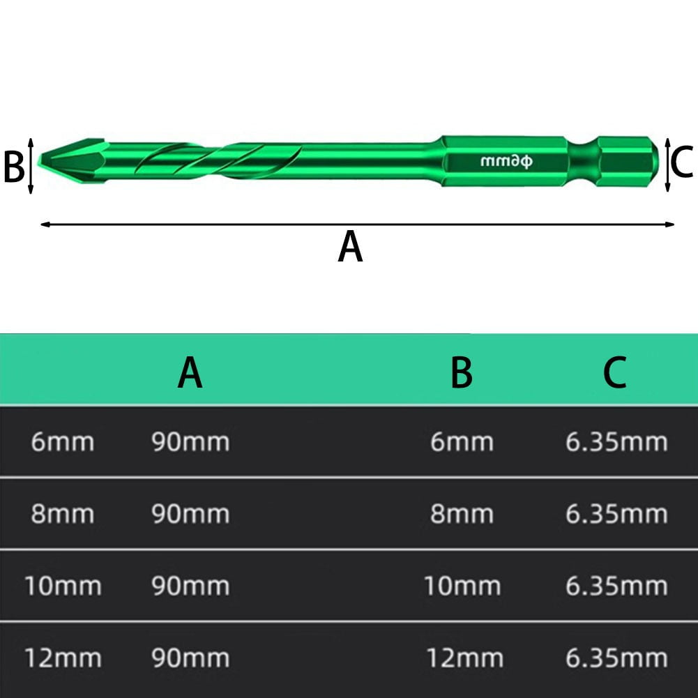 Eccentric Drill Drilling 6-12mm Glass Tile Punching Rock Slab Triangle ...