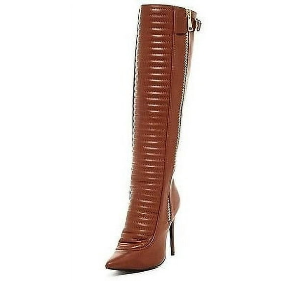 Eccentrik Women Pointed Toe Synthetic Knee High Boot