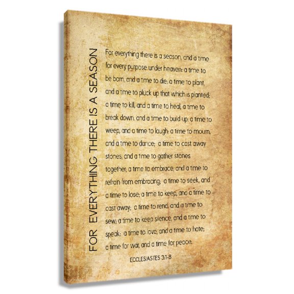 Ecclesiastes 3 1-8 Bible Quote Wall Art Scripture Posters Poster Prints for Living Room Wall Panels for Hallway Giclee Fine Art Deco