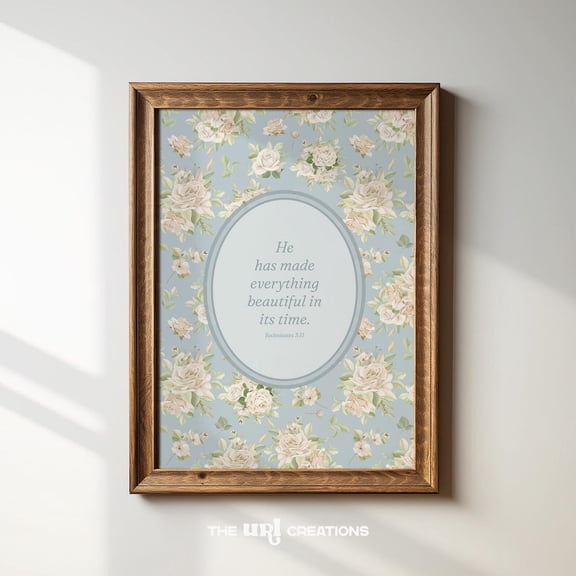 Ecclesiastes 3:11 He Has Made Everything Beautiful Vintage, Unframed Poster