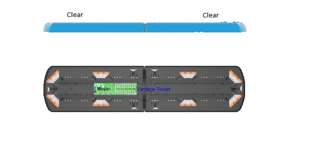 Ecco 1250115ES 48' Led Lightbar - 8 Amber Modules