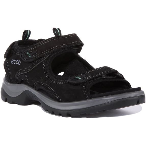 Ecco 3 Adj Strap Eva Footbed In Black Size 6/6.5