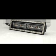 Ecco Elect E51-ED3974AW 7.8 in. Series Bolt-On Mount Window Shroud Amber & White LED Strobe Light