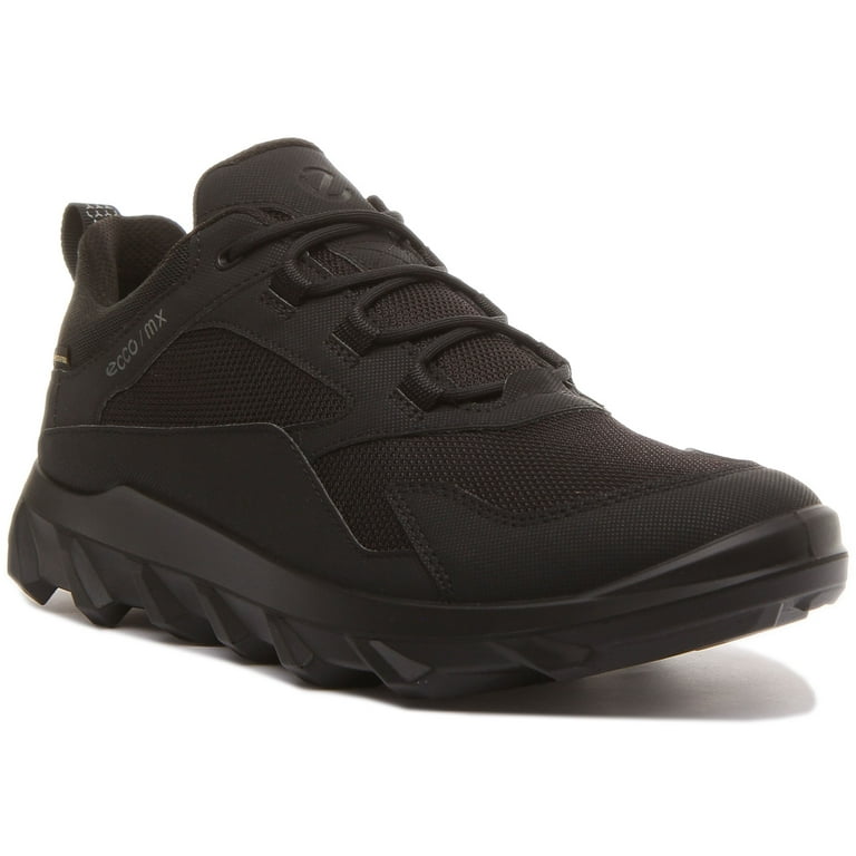 Ecco MX M Men s Lace Up Gore Tex Textile Sneakers In Black Size 8