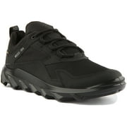 Ecco MX W Women's Lace Up Gore Tex Textile Trainers In Black Size 8/8.5