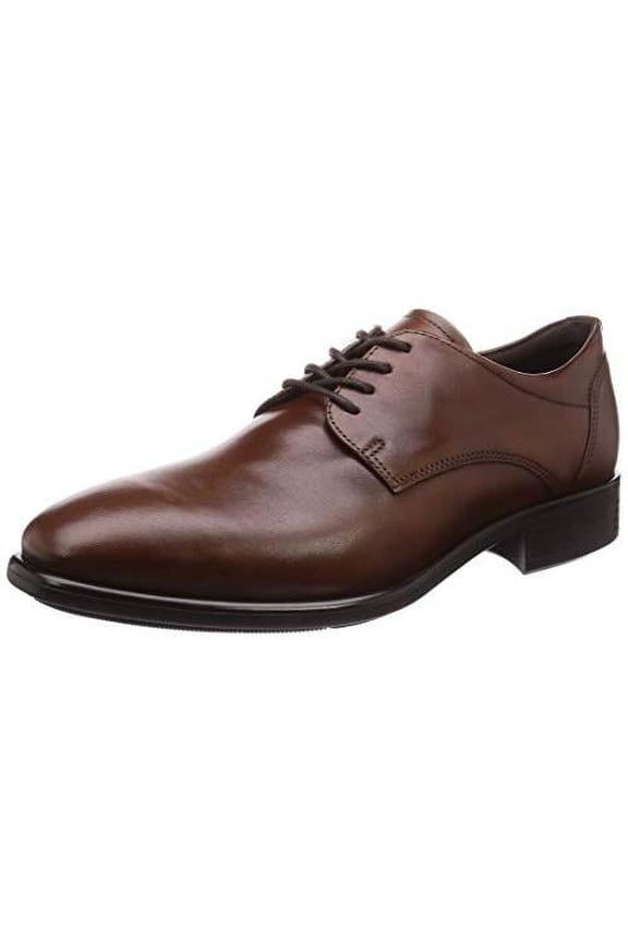 Men's City Tray Plain Toe Derby Shoes Brown Size 11-11.5
