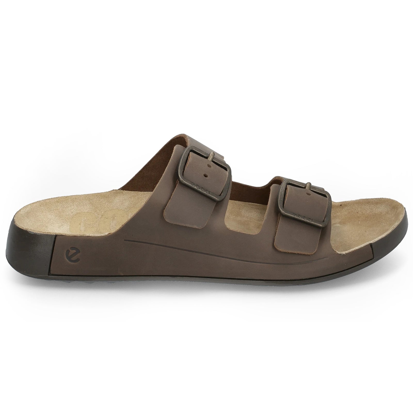Men’s Ecco Slides Size 10-10.5 Ecco 2nd Cozmo Double Strap Slide Sandals Leather Black  main image 2