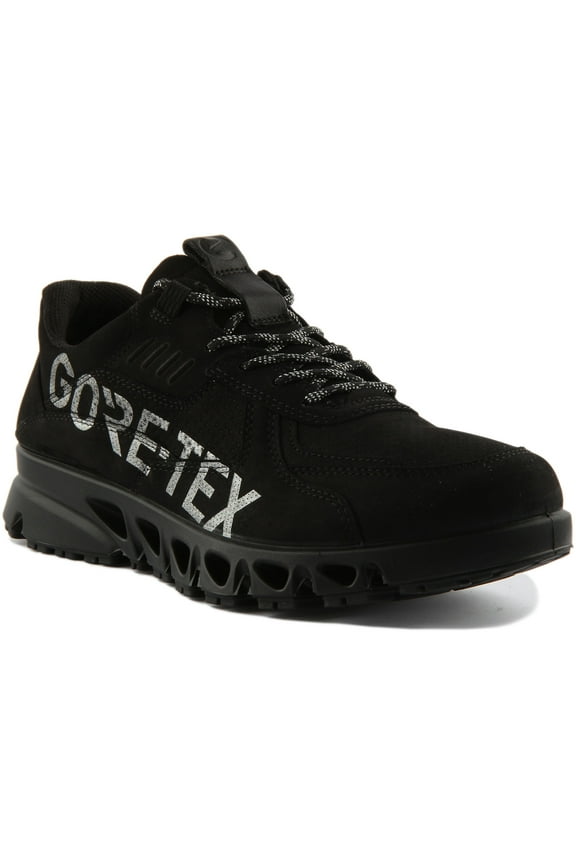 Multi Vent Men's Lace Up Gore Tex Waterproof Trainers In Black Size 7/7.5